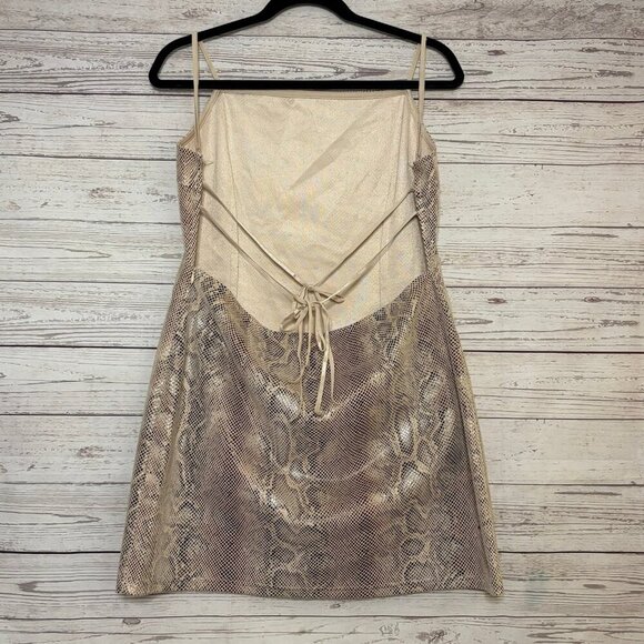 Urban Outfitters Backless Snake Print Dress XL - Picture 5 of 8